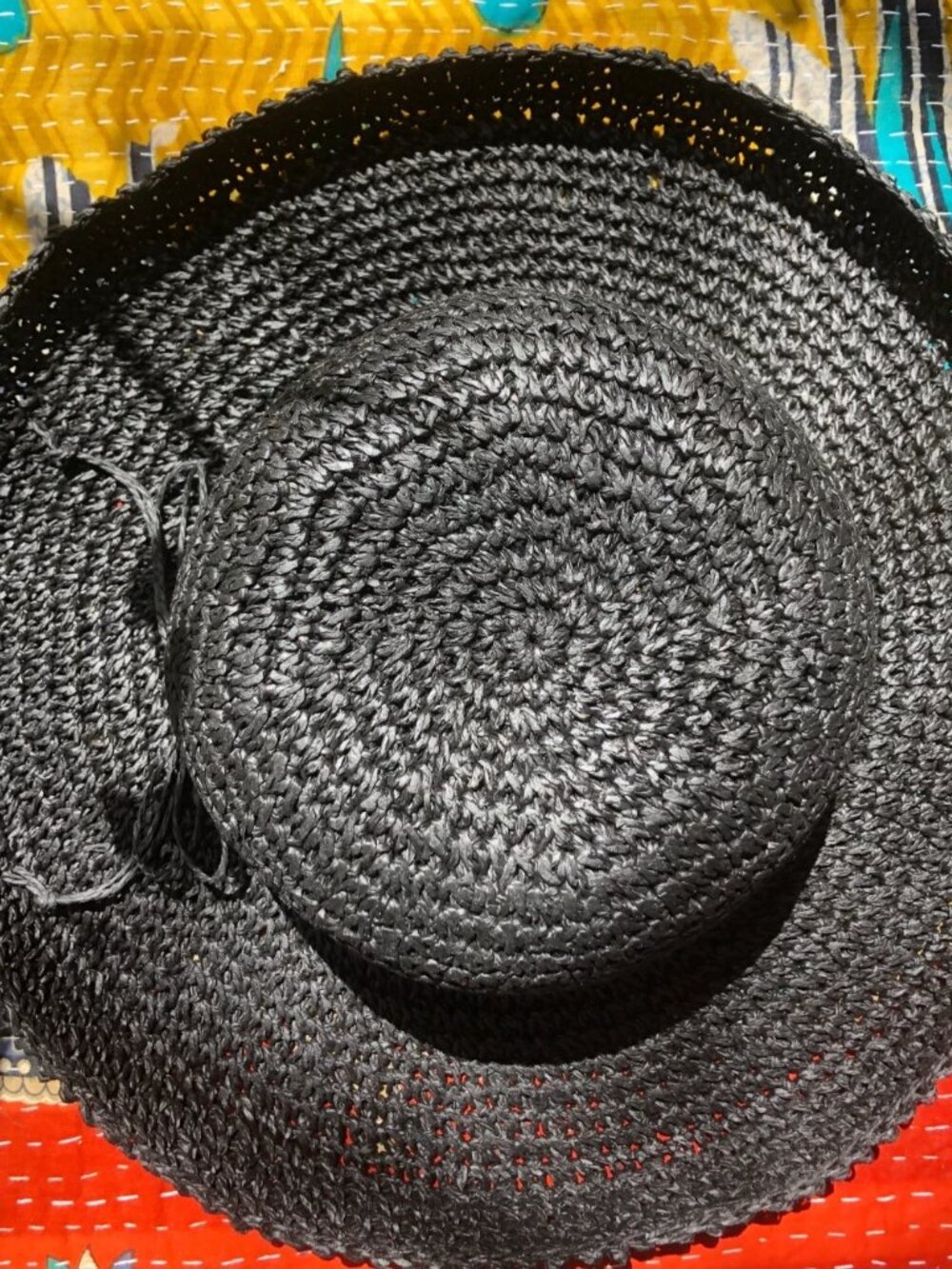 Sun N Sand Women’s Black Sun Hat W/ Beaded Band Adjustable - Picture 9 of 16